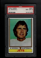 1974 Topps #227 Al Woodall PSA 8 NM-MT   NEW YORK JETS